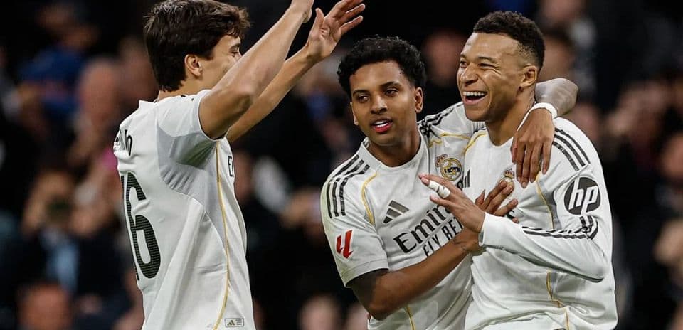 Jugadores del Real Madrid celebrando un gol