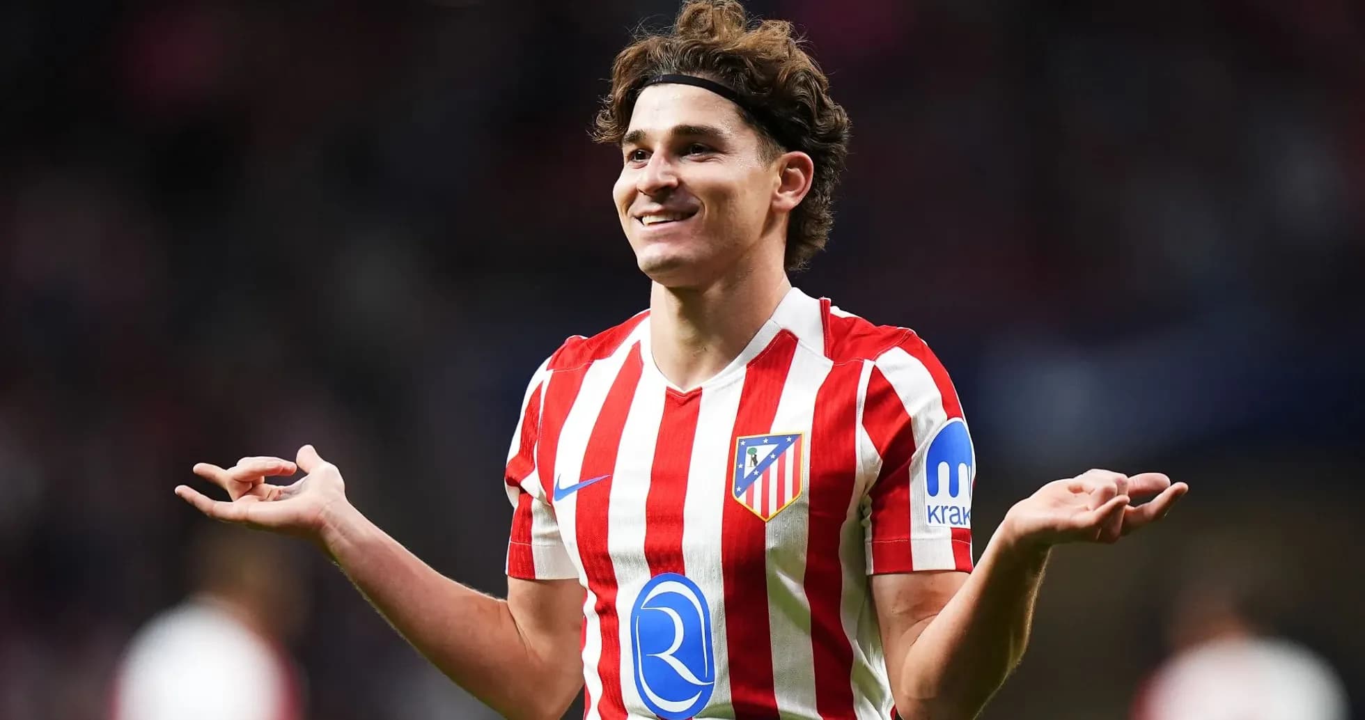 Jugador de Atlético de Madrid celebrando una jugada