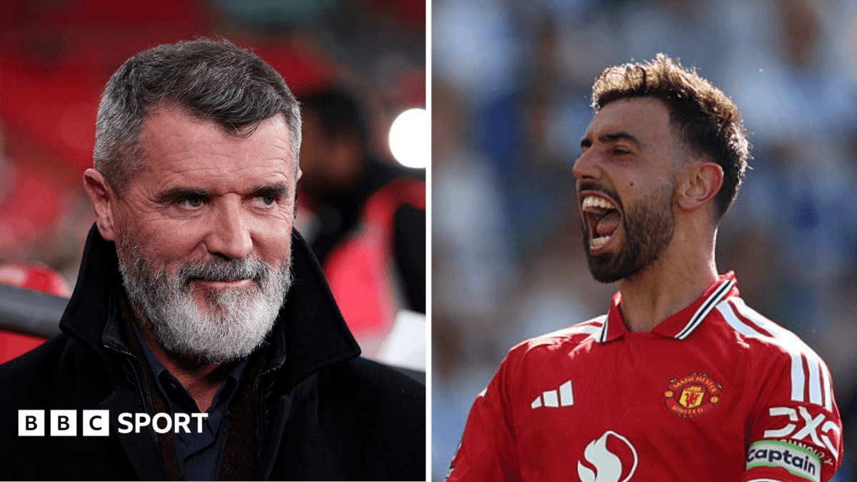 Roy Keane y Bruno Fernandes en eventos deportivos