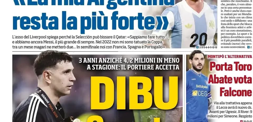 Titulares sobre la selección argentina y jugadores destacados