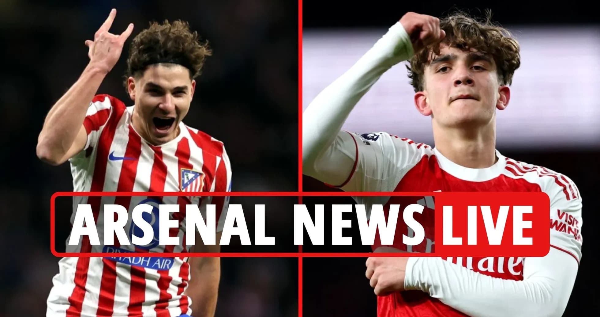 Jugadores de Atlético de Madrid y Arsenal durante el juego