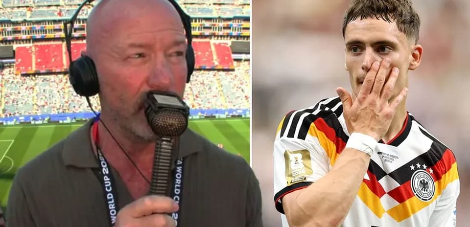 Comentario en vivo y jugador de Alemania en acción