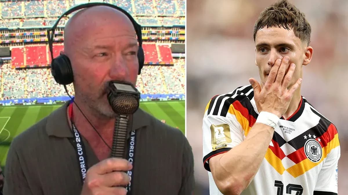 Comentario en vivo y jugador de Alemania en acción