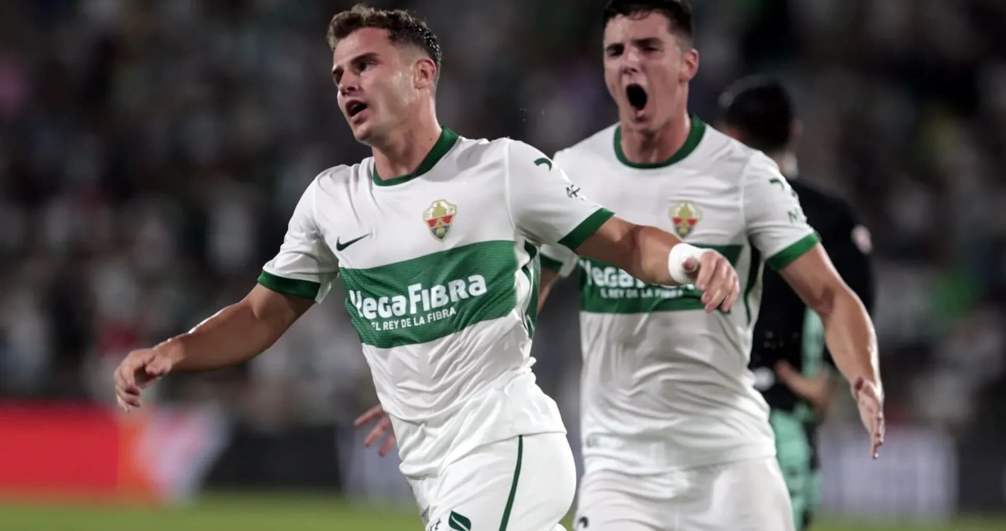 Jugadores del Elche celebrando un gol Jugadores del Elche celebrando un gol